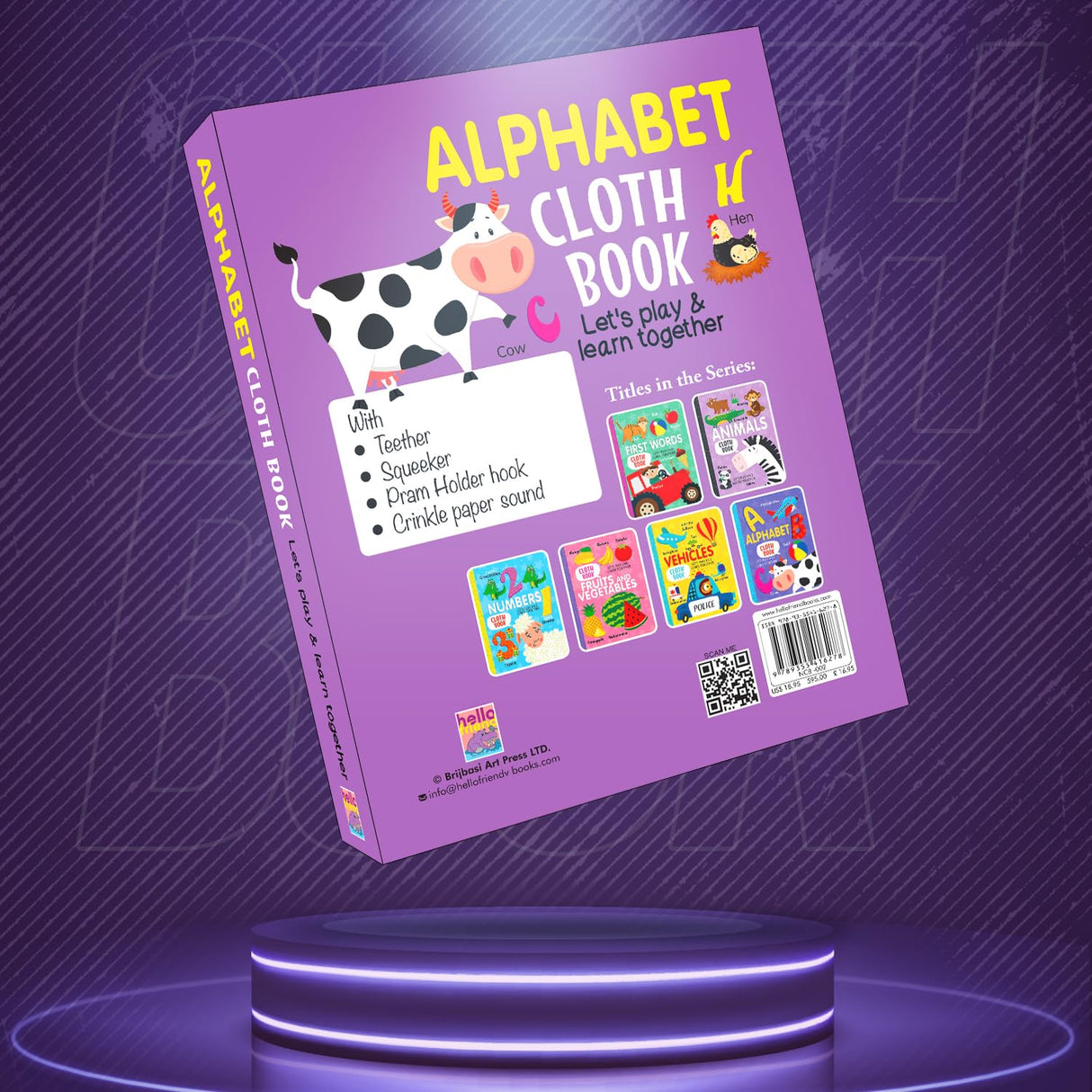 Hello Friend Books Fun With Alphabets - Cloth Book for Early Learning and Interactive Education - Retail Maharaj