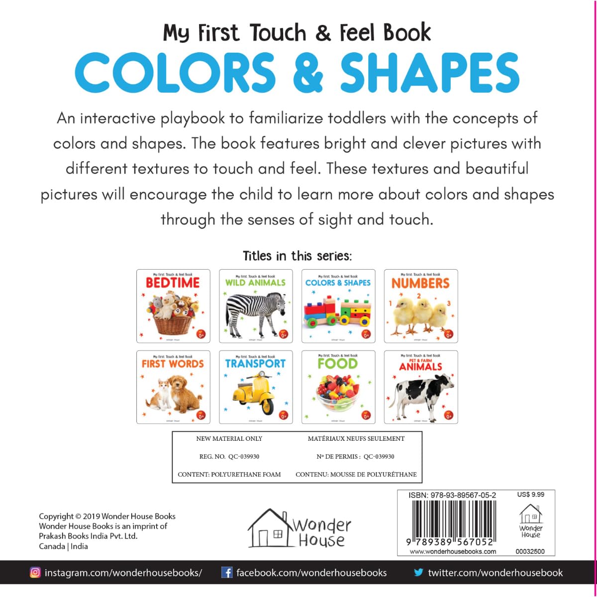 My First Book of Touch And Feel - Colors And Shapes : Touch And Feel Board Book For Children - Retail Maharaj
