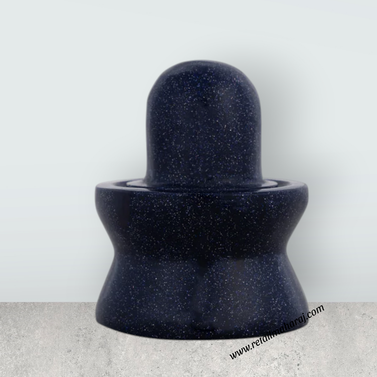 Blue Sunstone Shiv Ling Murti - 2.5 x 2 Inches | Shiva Lingam Statue/ Shivling Statue for Pooja - Retail Maharaj