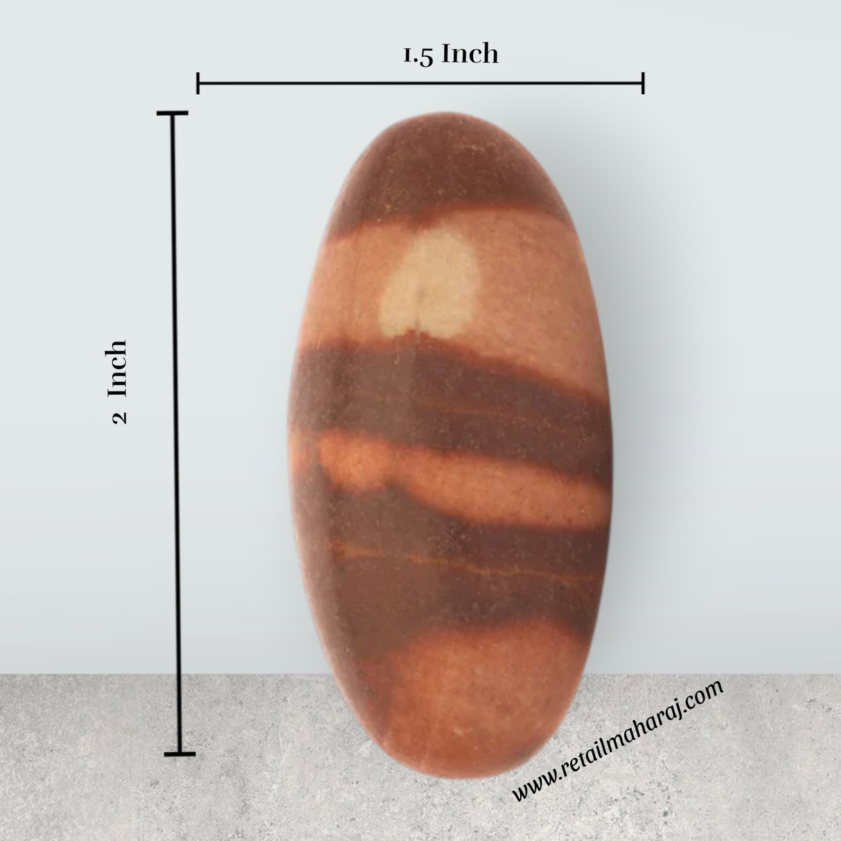 Narmadha Banalingam - 2 x 1.5 Inches | Banalinga Shivling/ Banalingam for Pooja - Retail Maharaj