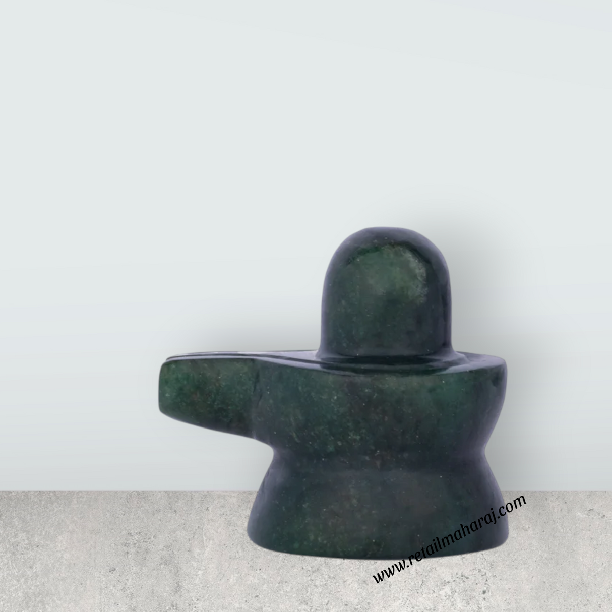 Jade Shiv Ling Murti - 0.75 x 0.75 Inches | Shiva Lingam Statue/ Shiv Ling Idol for Pooja - Retail Maharaj