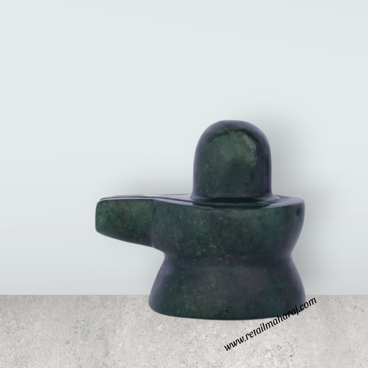 Jade Shiv Ling Murti - 0.75 x 0.75 Inches | Shiva Lingam Statue/ Shiv Ling Idol for Pooja - Retail Maharaj
