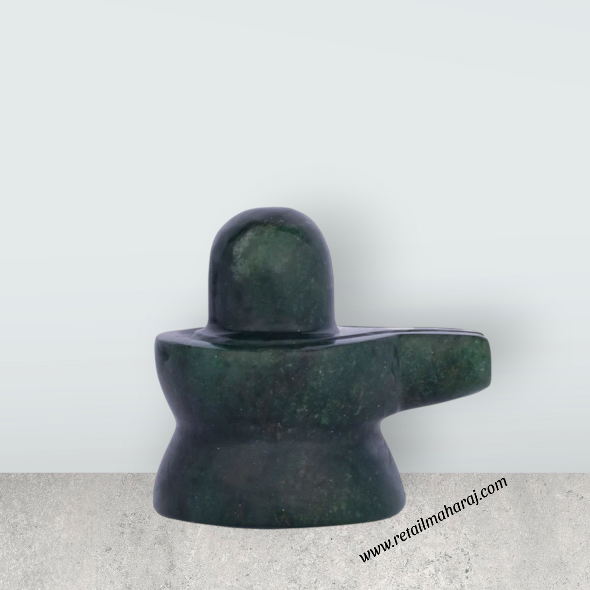 Jade Shiv Ling Murti - 0.75 x 0.75 Inches | Shiva Lingam Statue/ Shiv Ling Idol for Pooja - Retail Maharaj