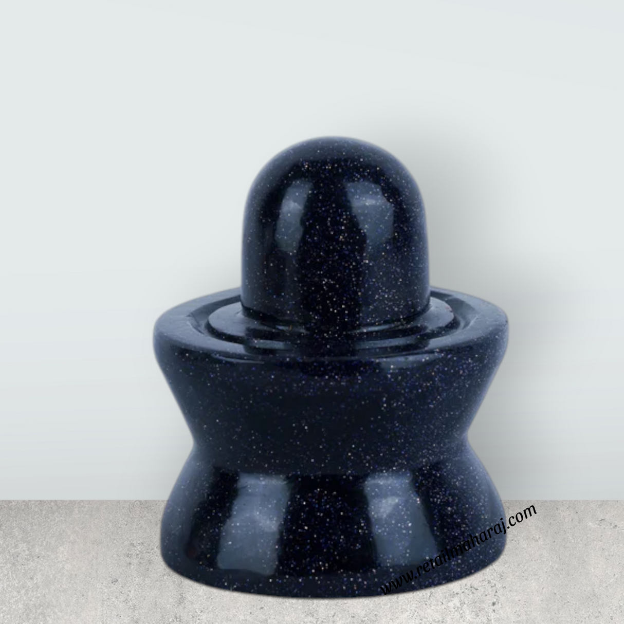 Blue Sunstone Shiv Ling Murti - 1.5 x 2 Inches | Crystal Shiva Lingam Statue/ Gemstone Shiv Ling Idol for Pooja - Retail Maharaj