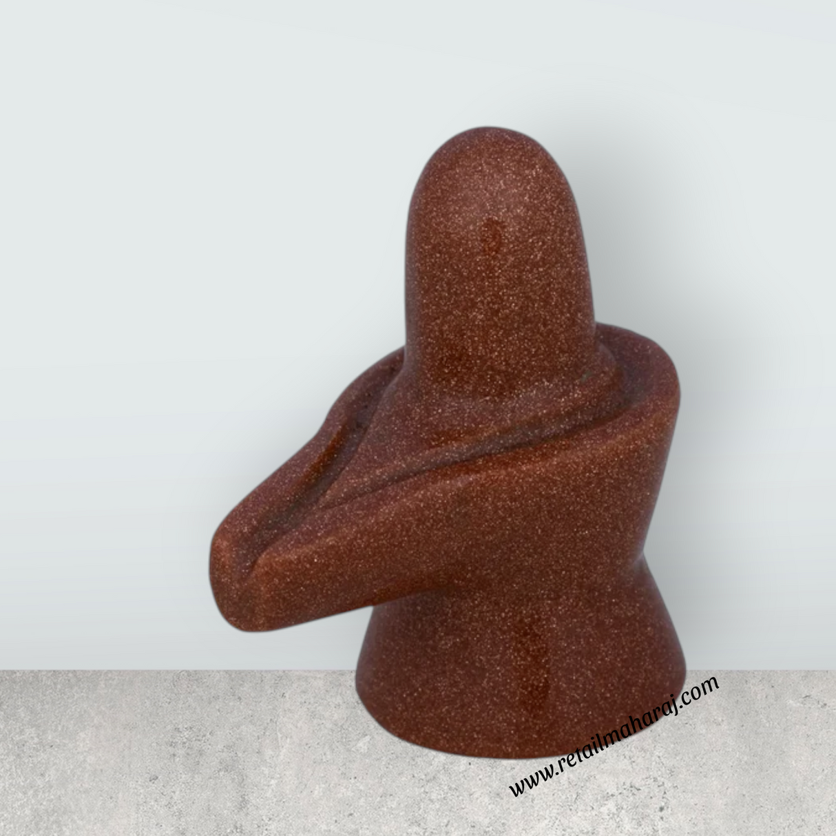Red Sun Stone Shivling - 1 x 1.5 Inches | Stone Lingam/ Stone Shiva Lingam for Pooja/ 20 Gms Approx - Retail Maharaj