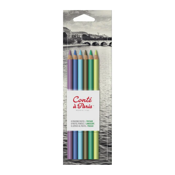 Conté à Paris Pastel Pencils Landscape (Blister Pack of 6) - Retail Maharaj