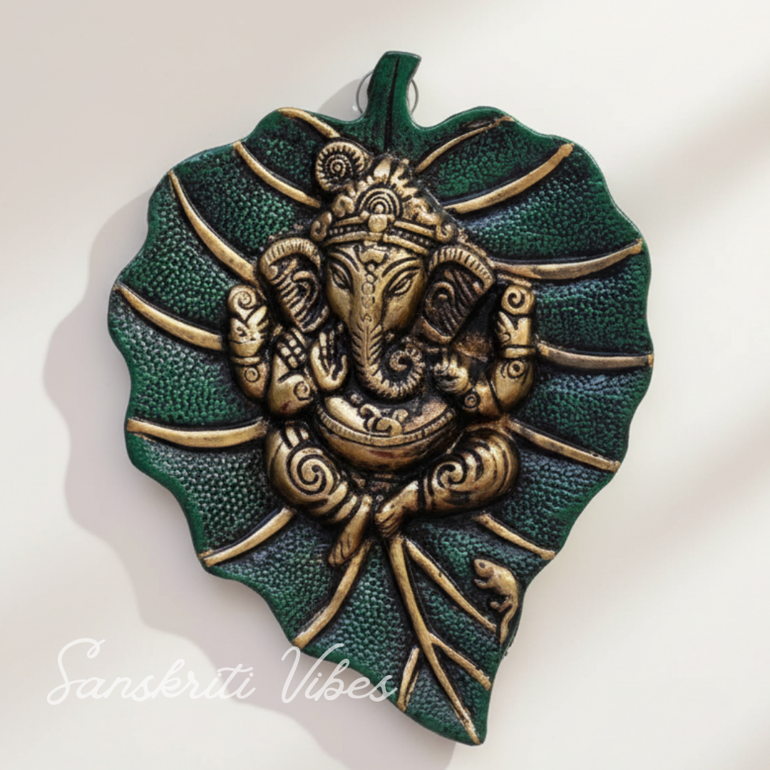 Metal Patta Ganesh Multicolour Handmade Aluminium Wall Art – Glossy Finish Feng Shui Decorative Ganesh Wall Hanging for Home & Office