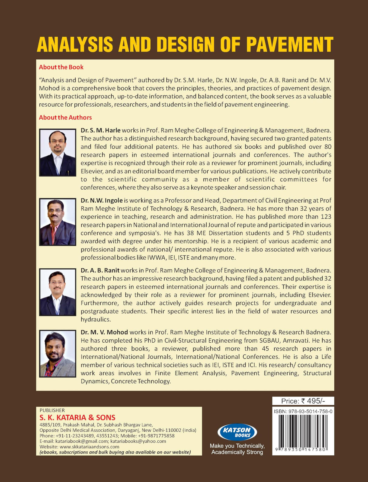 Analysis and Design of Pavement - Retail Maharaj