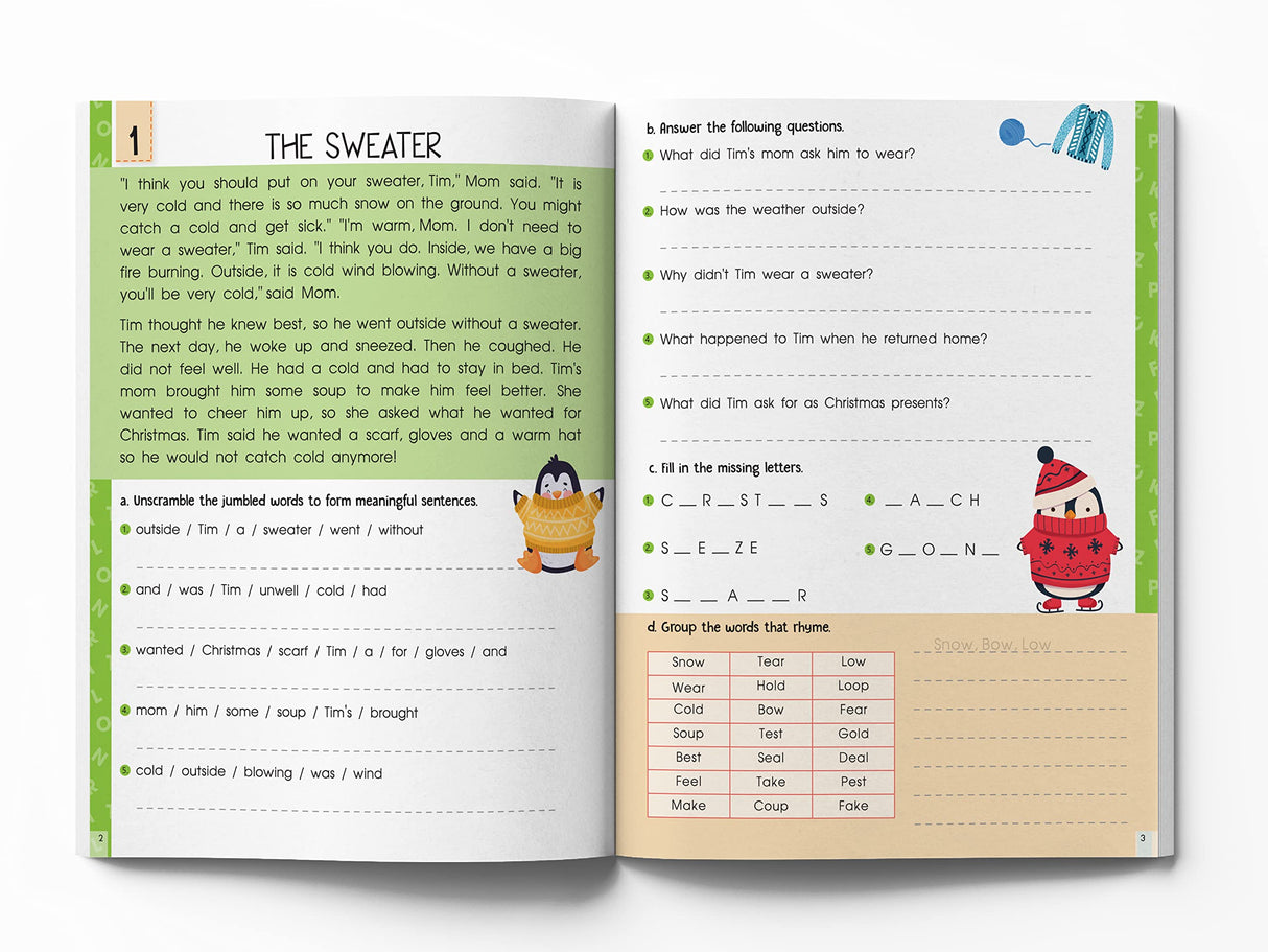 Fun Time Reading Comprehension Workbook: Level 1 | Activity Book for Kids | Ages 6–8 | Build Reading Skills with Engaging Exercises - Retail Maharaj
