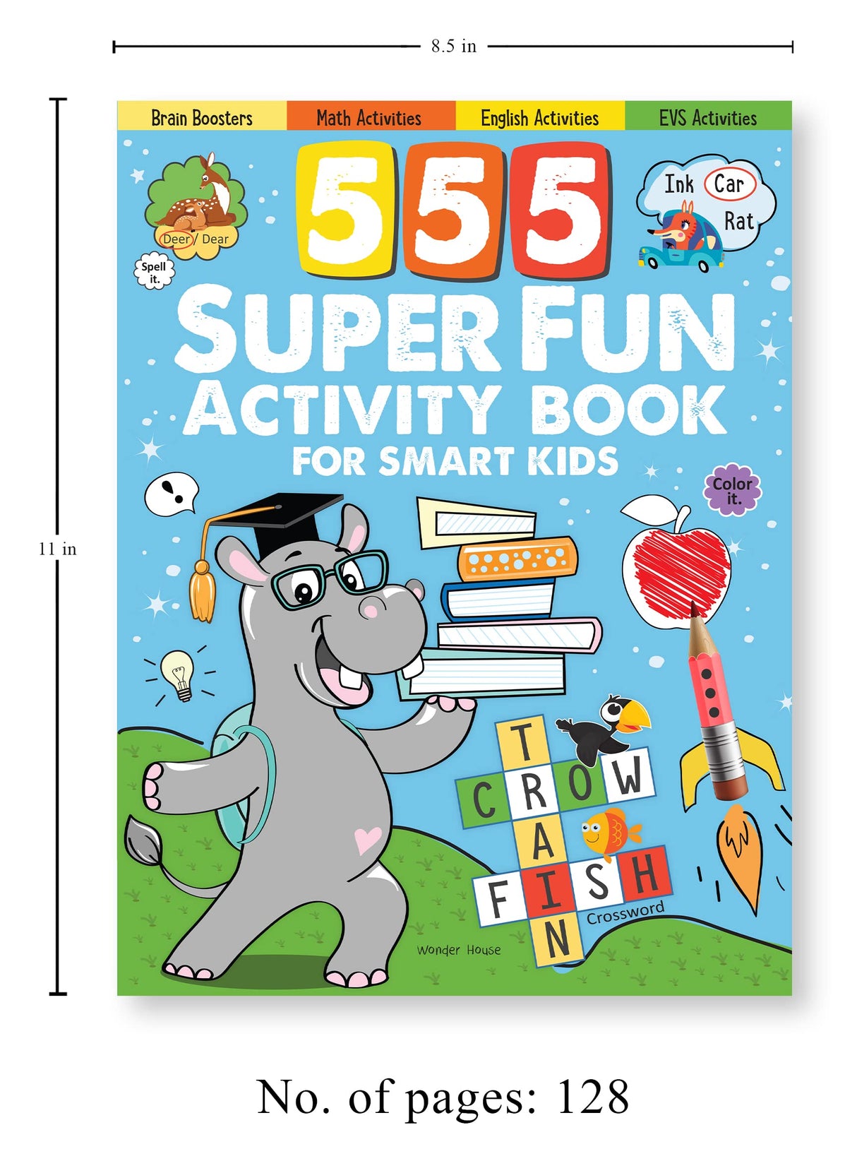 555 Super Fun Activity Book for Smart Kids | Puzzles, Mazes, Word Games & More | Ages 6–10 | 10+ Hours of Brain-Boosting Fun - Retail Maharaj