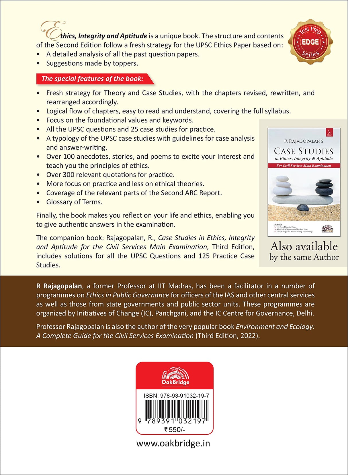Ethics, Integrity and Aptitude | R Rajagopalan | OakBridge - Retail Maharaj