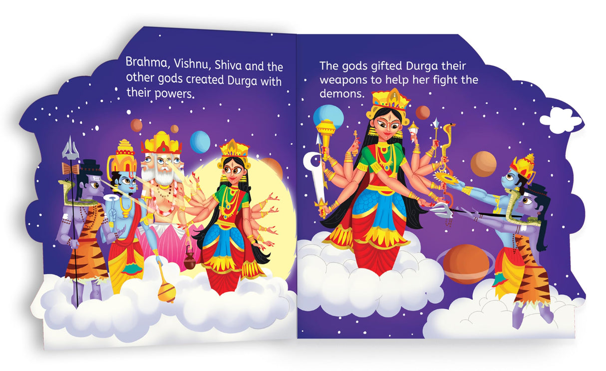 My First Shaped Board Book: Illustrated Goddess Durga Hindu Mythology Picture Book for Kids Age 2+ (Indian Gods and Goddesses) - Retail Maharaj