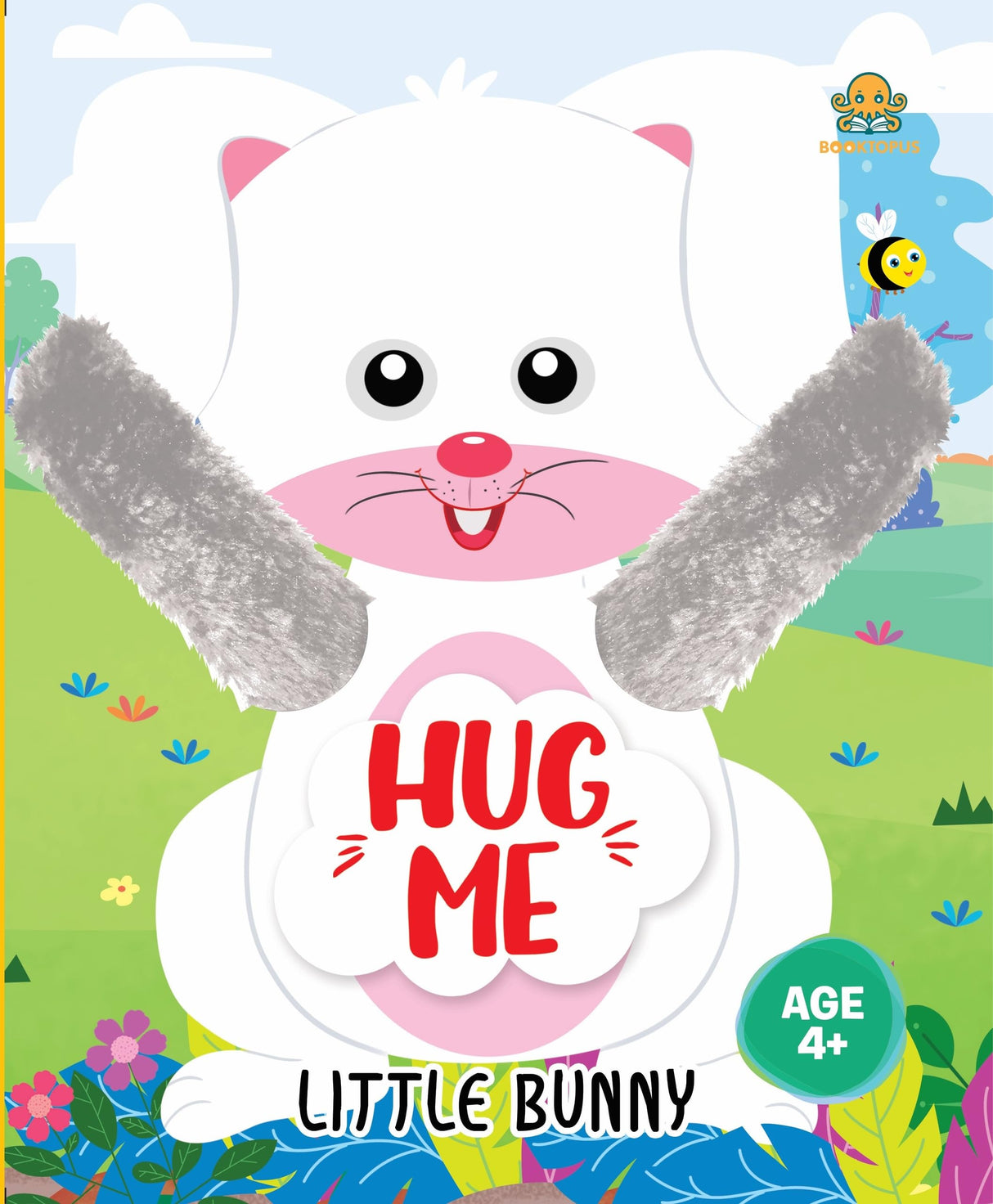 Booktopus Hug Me Hand Puppet Board Book - Little Bunny Interactive Bedtime Story with Soft Arms - Early Learning Books for Kids 4+ Years - (Hug Me Board Book) - Retail Maharaj