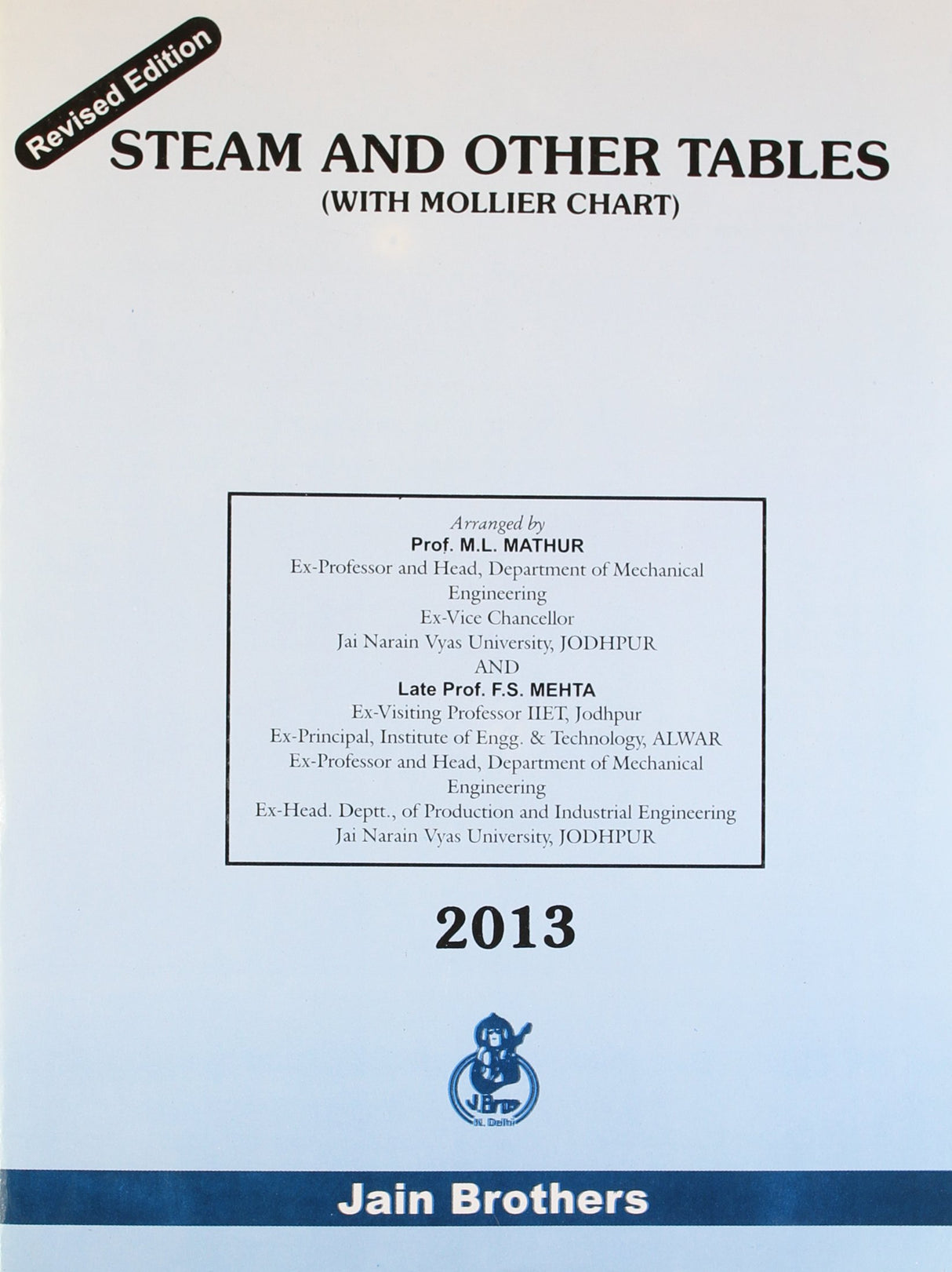 Steam And Other Tables (With Mollier Chart) - Retail Maharaj