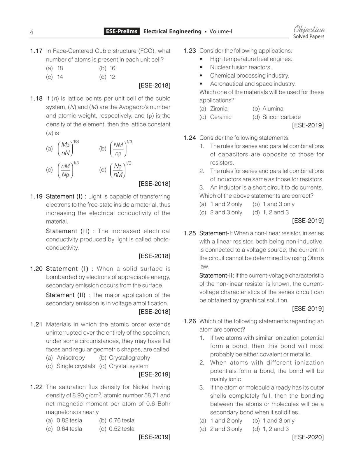 ESE 2026 : Preliminary Exam: Electrical Engineering Volume-I | Chapterwise & Topicwise Objective Solved Papers | 25 Years Solved PYQs 2001-2025| UPSC Engineering Services Examination | Fully Solved | By Made Easy - Retail Maharaj