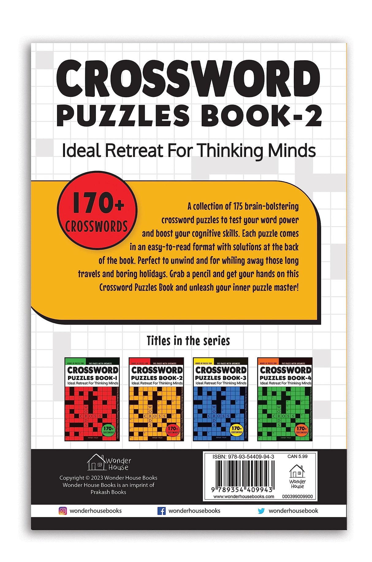 Crossword Puzzles Book 2: Ideal Retreat for Thinking Minds | Build Vocabulary & Critical Thinking | Ages 7–12 | 50+ Fun Brain Teasers for Kids - Retail Maharaj