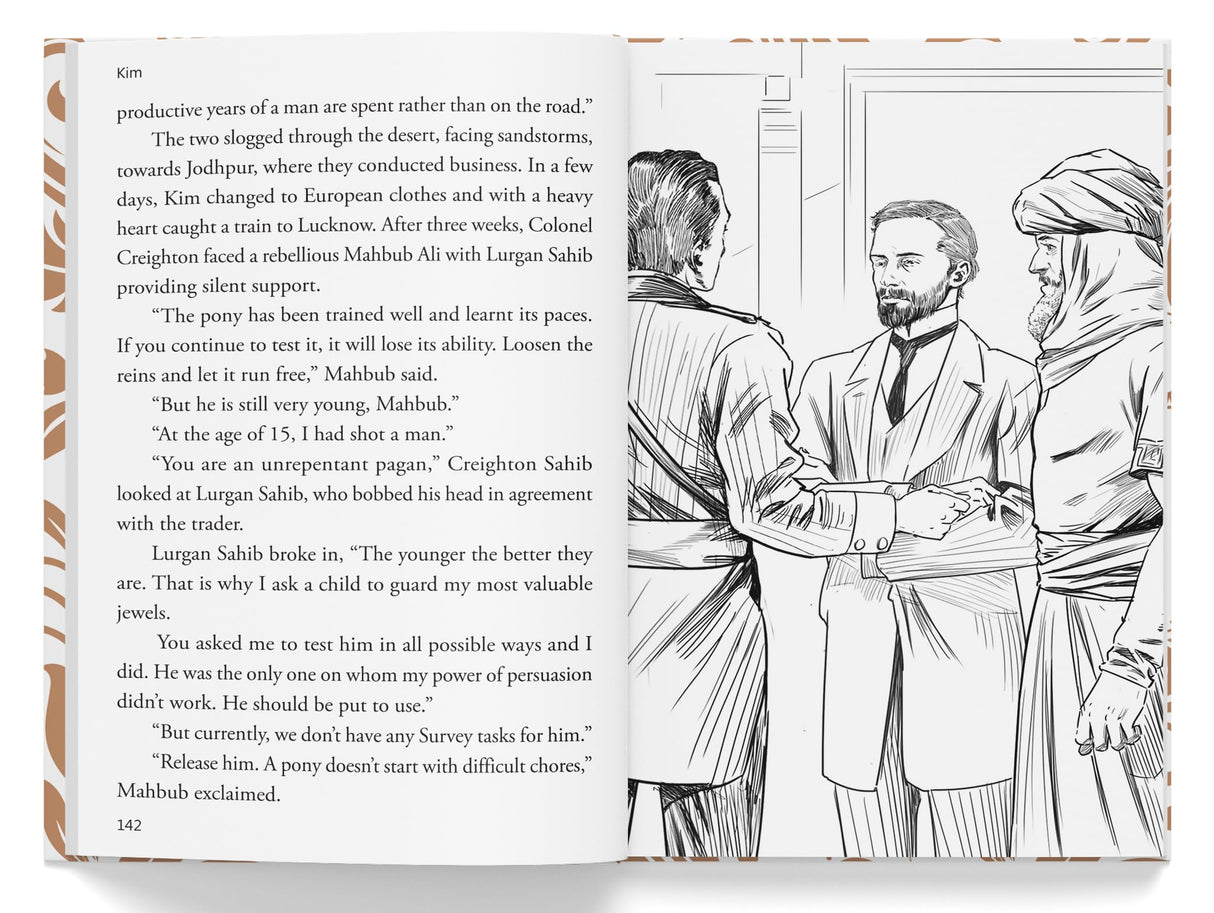 Kim : Illustrated Abridged Children Classics English Novel with Review Questions - Retail Maharaj