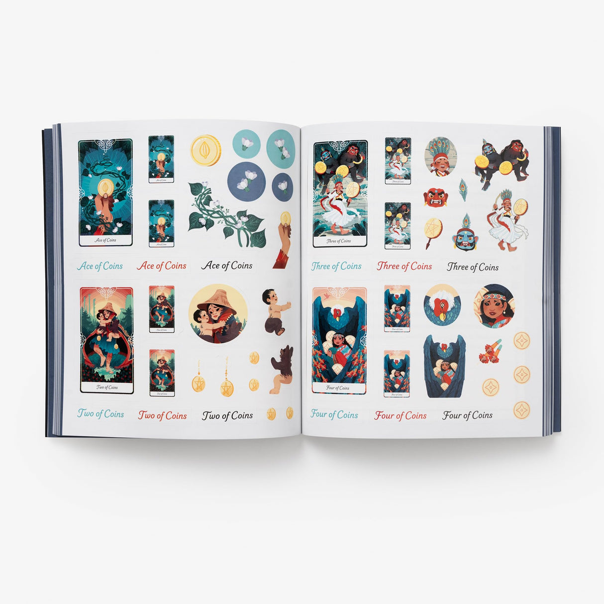 Tarot of the Divine Stickerology: Tarot Stickers Featuring Deities, Folklore, and Fairy Tales from Around the World: Tarot stickers for journals, water bottles, laptops, planners, and more - Retail Maharaj