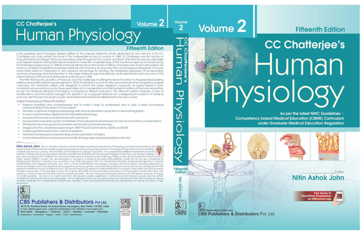 C C Chatterjees Human Physiology 15Ed Vol 2 (Pb 2025) - Retail Maharaj