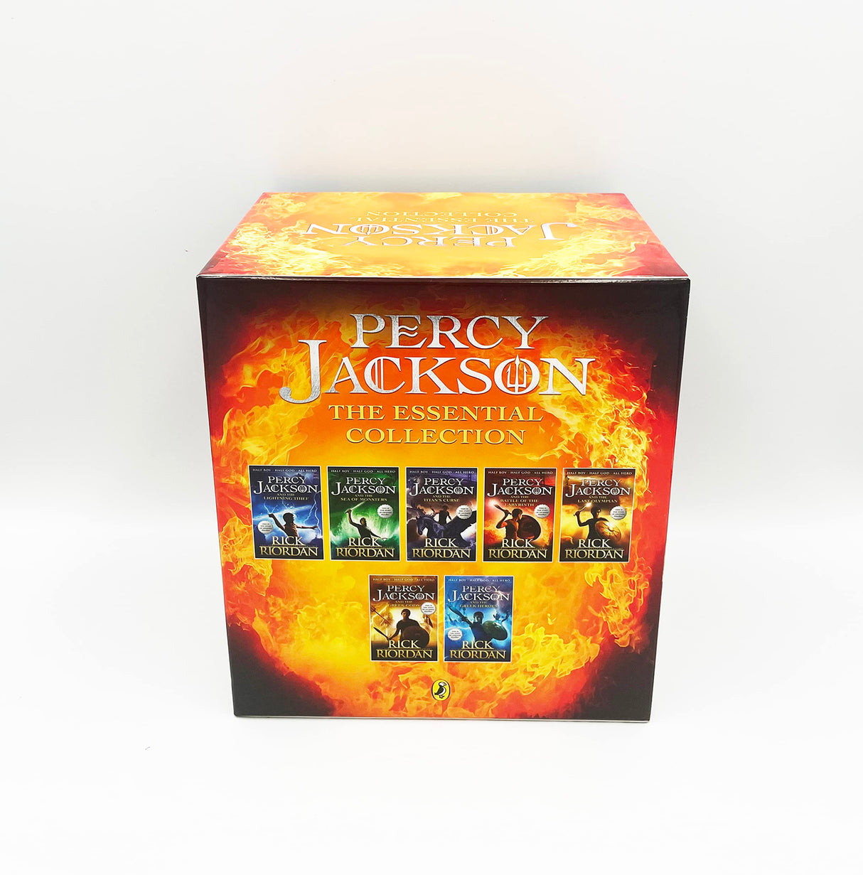 The Essential Percy Jackson Collection (7 Books Set) by Rick Riordan (Lightning Thief, Sea of Monsters, Titan's Curse, Battle of Labyrinth, Last Olympian, Greek Heroes, Greek Gods) - Retail Maharaj