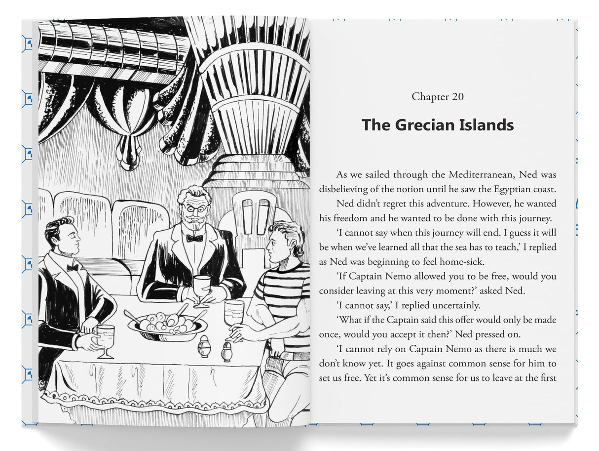 Twenty Thousand Leagues Under The Sea: Illustrated Abridged Children Classics English Novel With Review Questions (Hardback) - Retail Maharaj