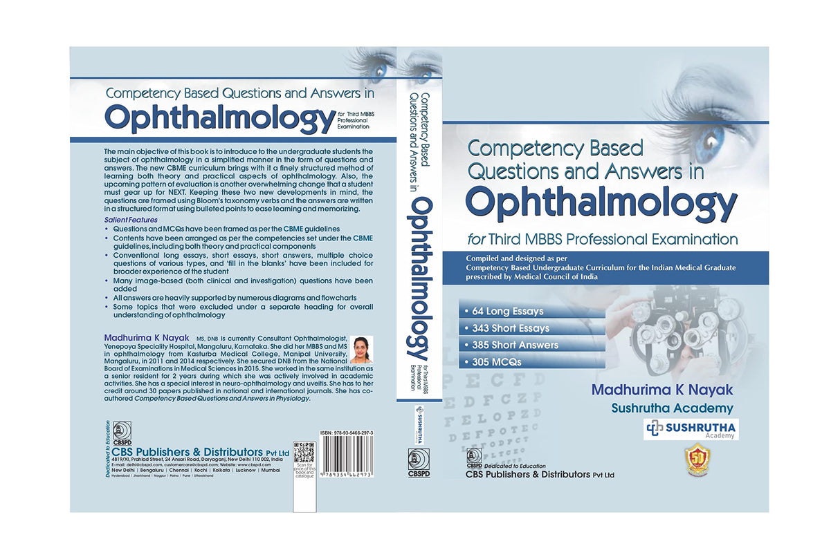 Competency Based Questions And Answers In Ophthalmology For Third Mbbs Professional Examination (Pb 2025) - Retail Maharaj