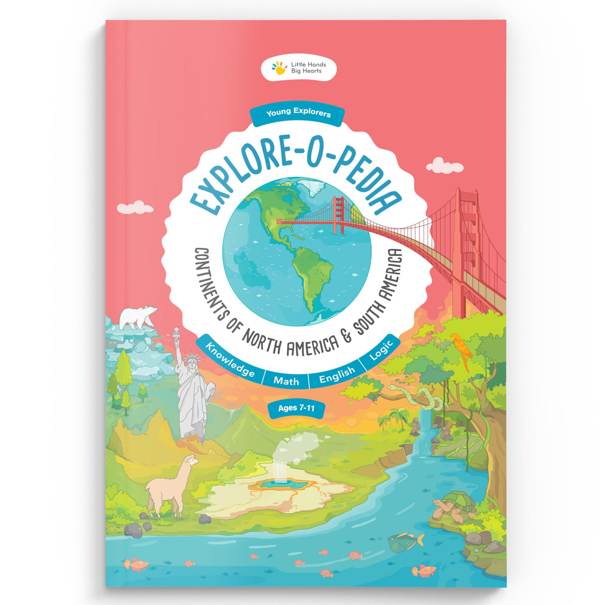 Little Hands Big Hearts Explore-O-Pedia Book 5 | Educational Knowlegde of Continents North and South America | Fun Activity Book | Math Sums Practice ... | Colour Activity | Age 7 to 11 Years Old - Retail Maharaj