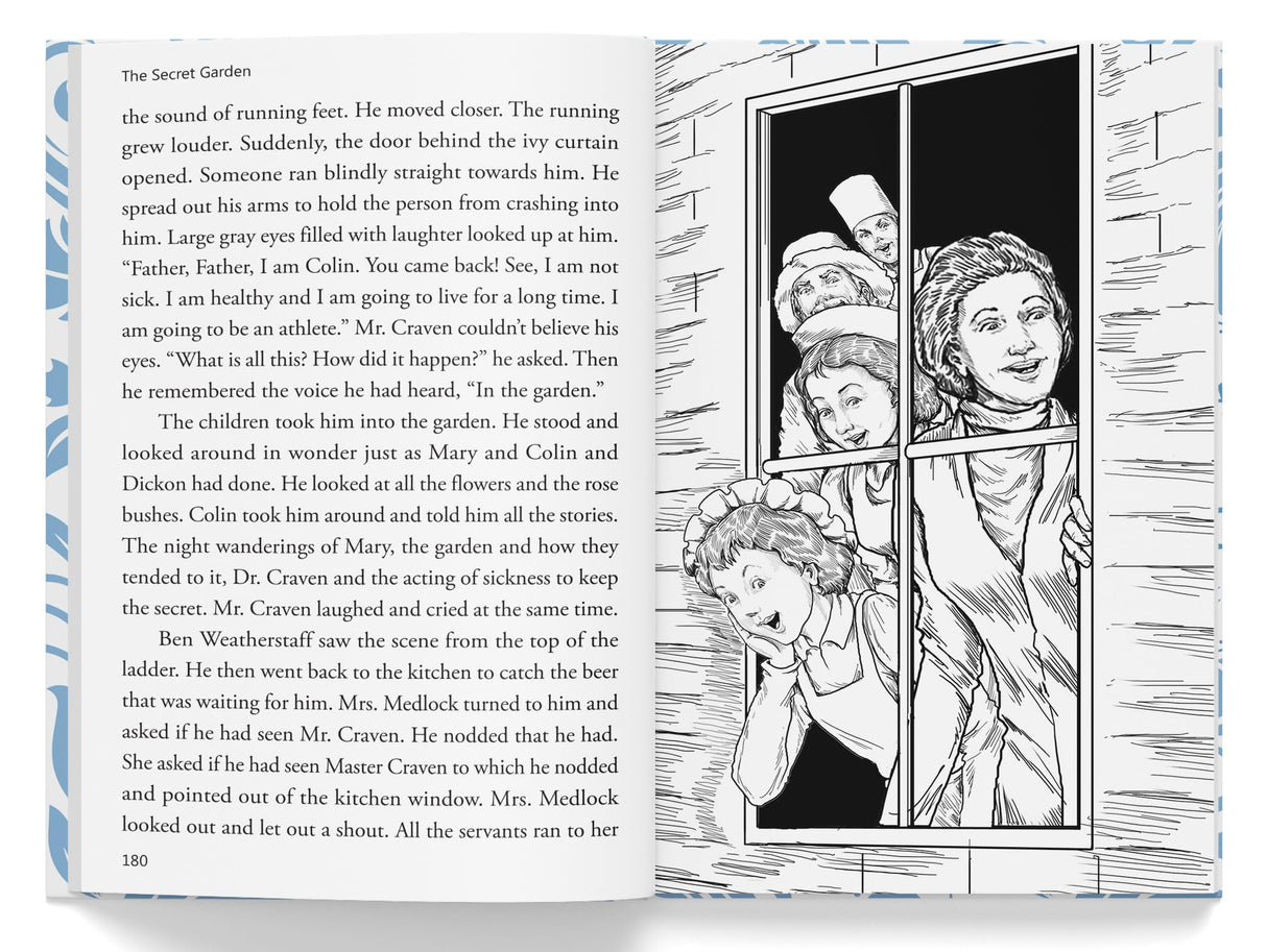 The Secret Garden : Illustrated Abridged Children Classic English Novel with Review Questions (Hardback): Abridged and Illustrated (Illustrated Classics) - Retail Maharaj