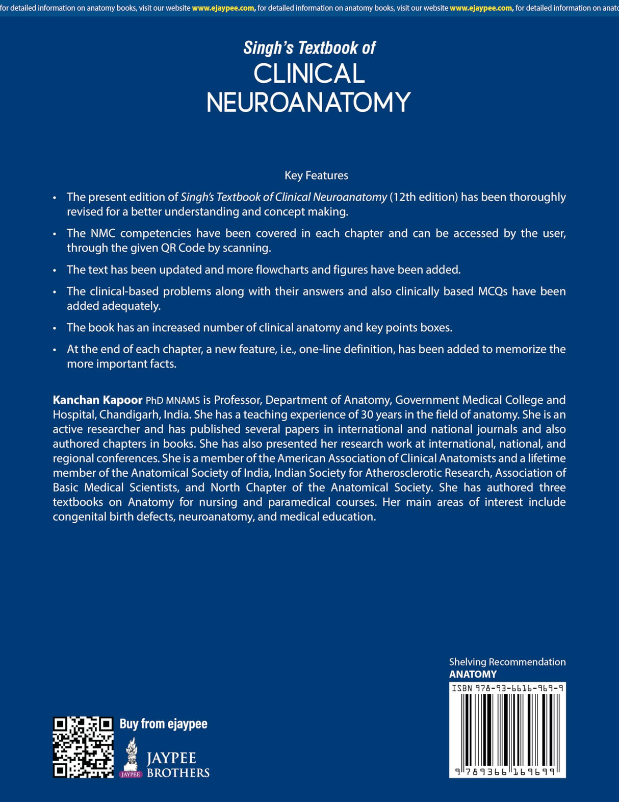 SINGH'S TEXTBOOK OF CLINICAL NEUROANATOMY - Retail Maharaj
