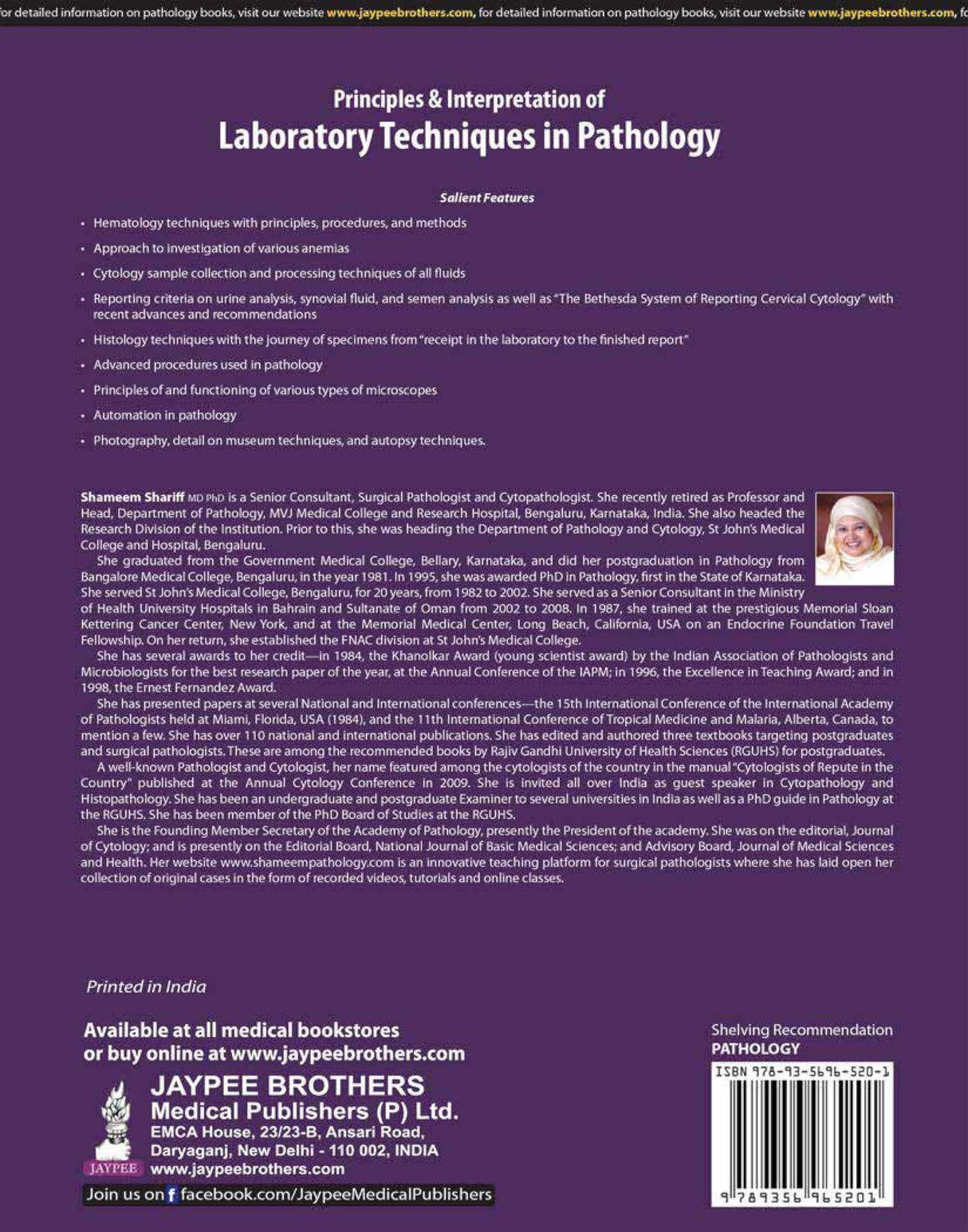 PRINCIPLES & INTERPRETATION OF LABORATORY TECHNIQUES IN PATHOLOGY - Retail Maharaj