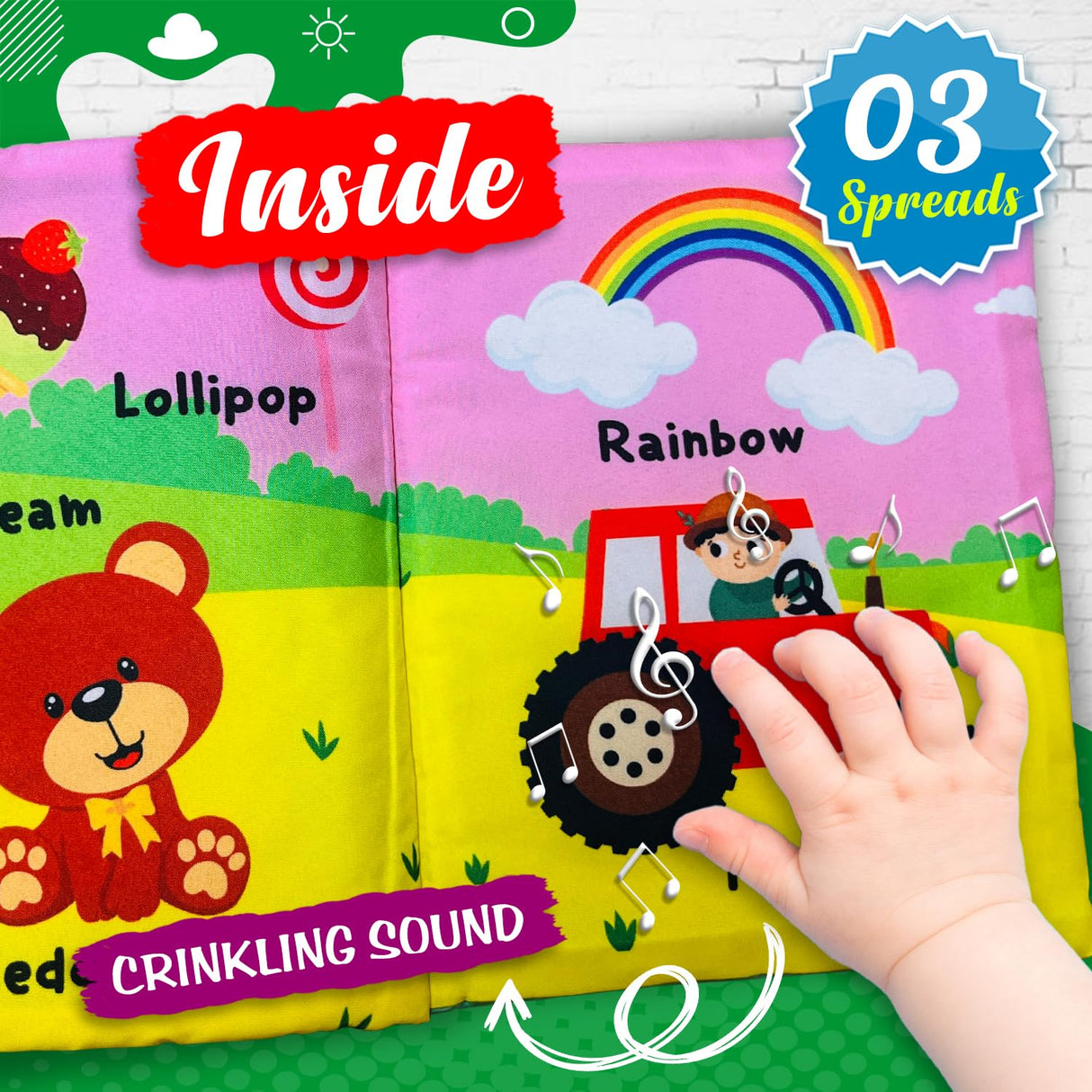My First Words Cloth Book for Early Learning and Interactive Education For Kids - Retail Maharaj