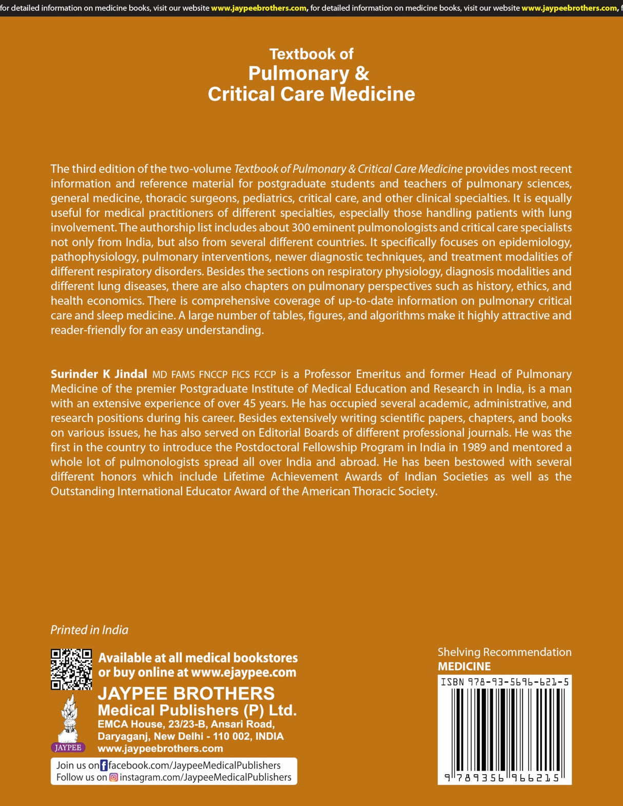 TEXTBOOK OF PULMONARY & CRITICAL CARE MEDICINE (2VOLS) - Retail Maharaj