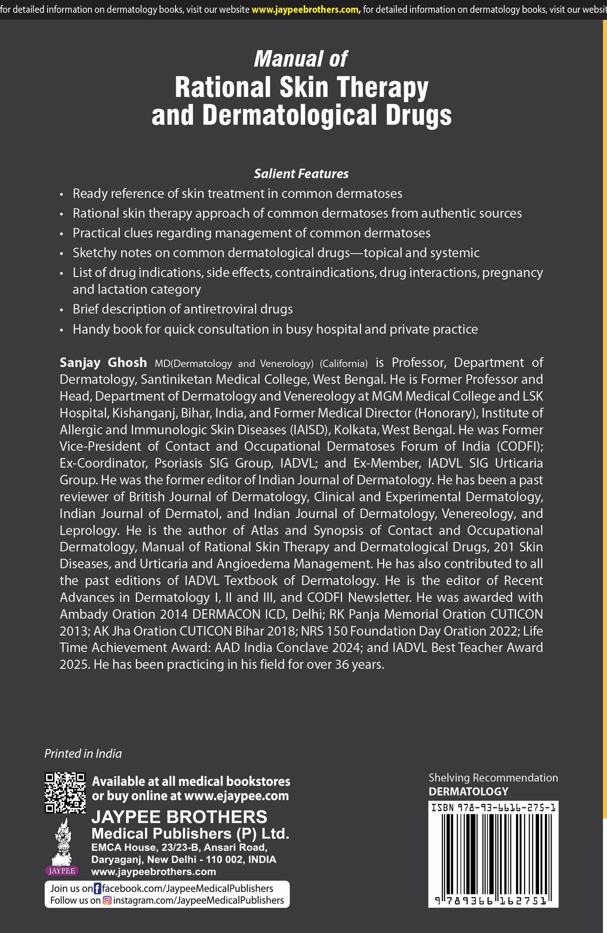 MANUAL OF RATIONAL SKIN THERAPY AND DERMATOLOGICAL DRUGS - Retail Maharaj