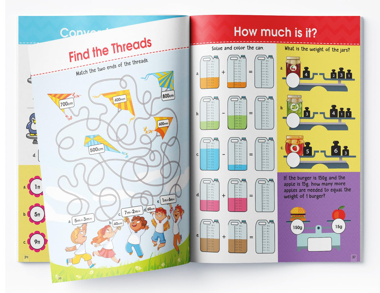 Exploring Measurement: Activity Book for Children | Learn Length, Weight, Time & More | Ages 6–9 | Fun Math Activities to Build Real-Life Skills - Retail Maharaj
