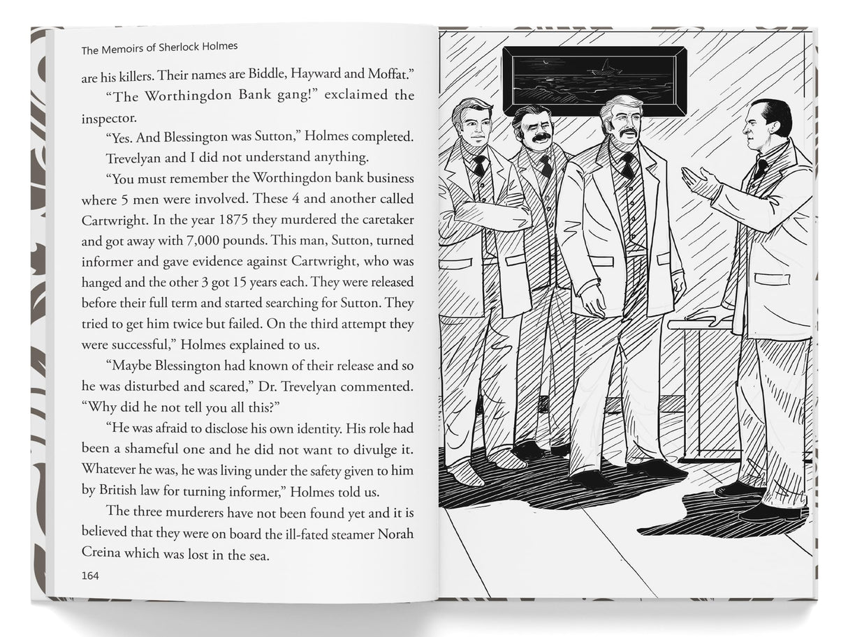The Memoirs of Sherlock Holmes : Illustrated Abridged Children Classic English Novel with Review Questions (Hardback): Abridged and Illustrated (Illustrated Classics) - Retail Maharaj