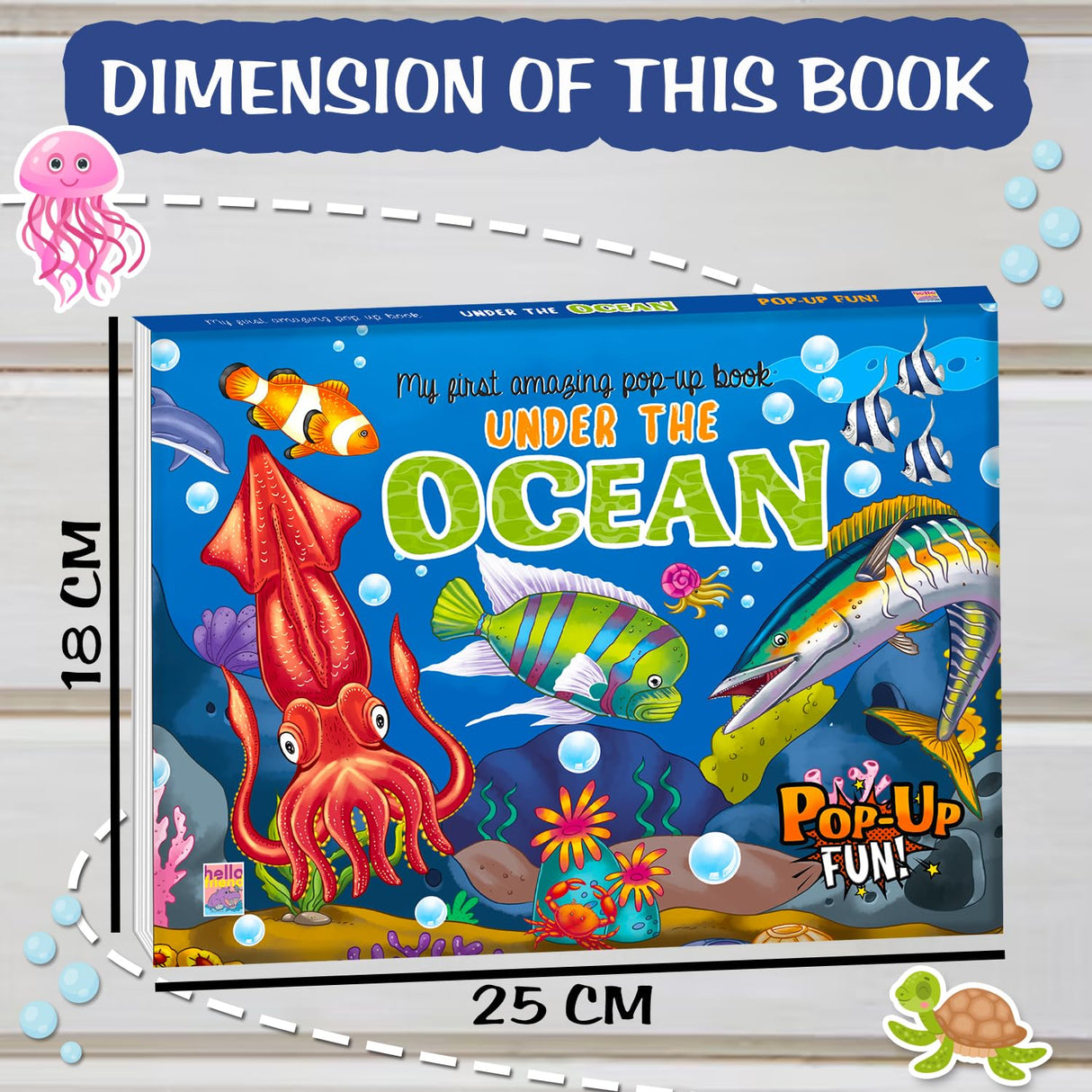 My First Amazing Pop up story Book - Under the Ocean with Bestime Fun and Colorful for Kids, Children and Toddlers - Ages 2+ Years - Retail Maharaj