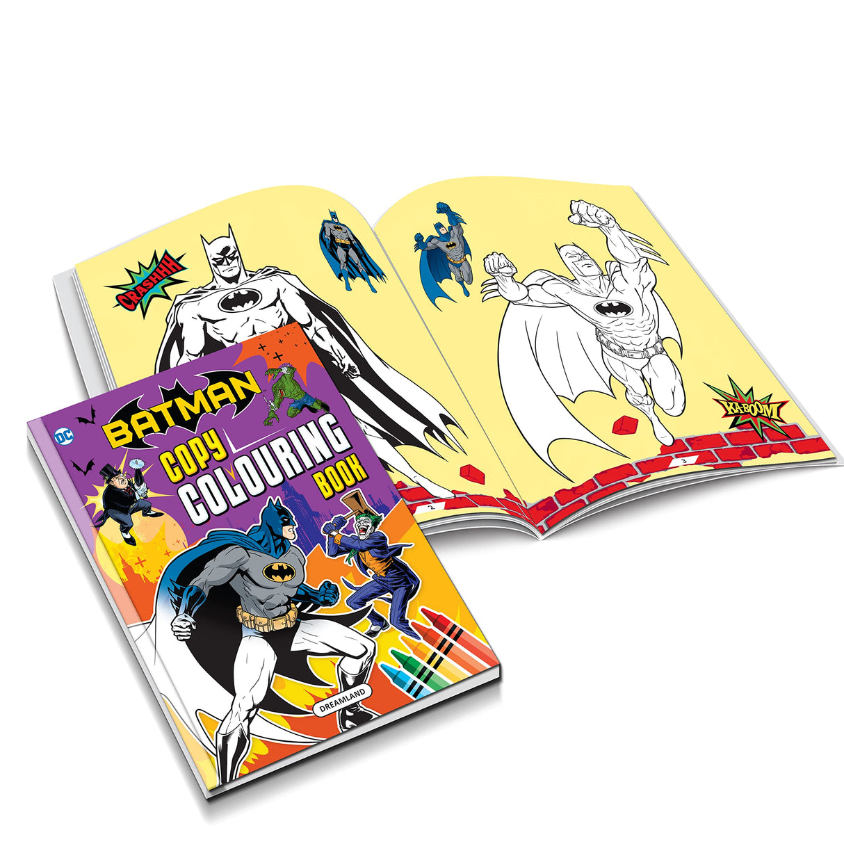 Batman Copy Colouring and Activity Books Pack with Stickers for Kids Ages 2-8 – Set of 5 Fun Superhero Books with Colouring, Puzzles, Creative Activities & Hand-Eye Coordination Exercises - Retail Maharaj