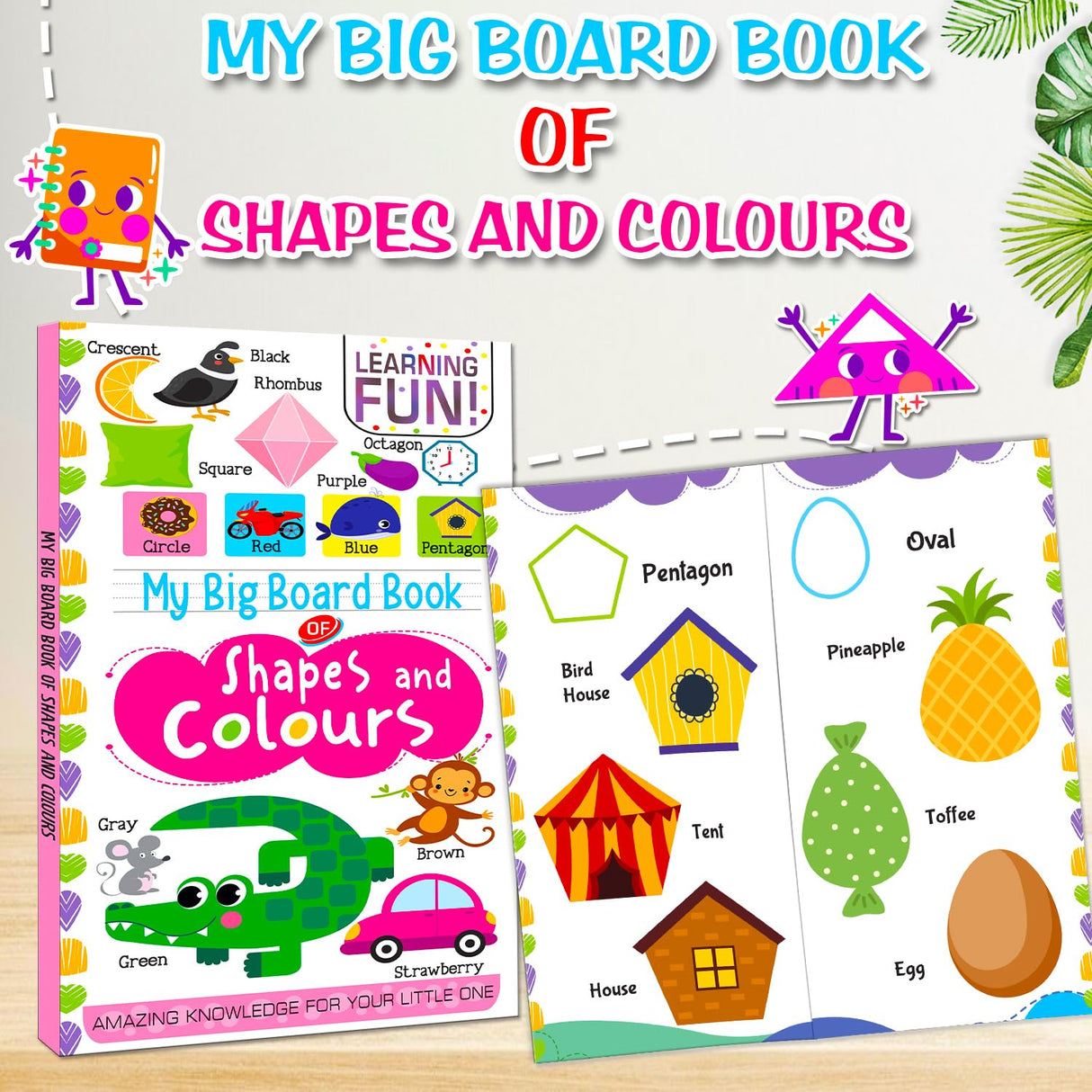 Hello Friend Books My Big Board Book of Shapes and Colours : Simple and Vibrant Illustrations to Increase the Knowledge of Your Little One - Retail Maharaj