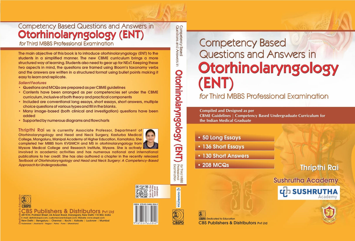 Competency Based Questions and Answers in Otorhinolaryngology (ENT) for Third MBBS Professional Examination - Retail Maharaj