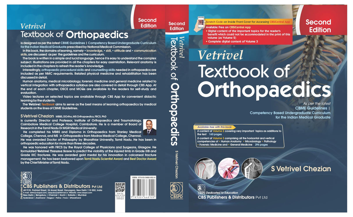 Vetrivel Textbook of Orthopaedics, 2/e - 2024 - Retail Maharaj