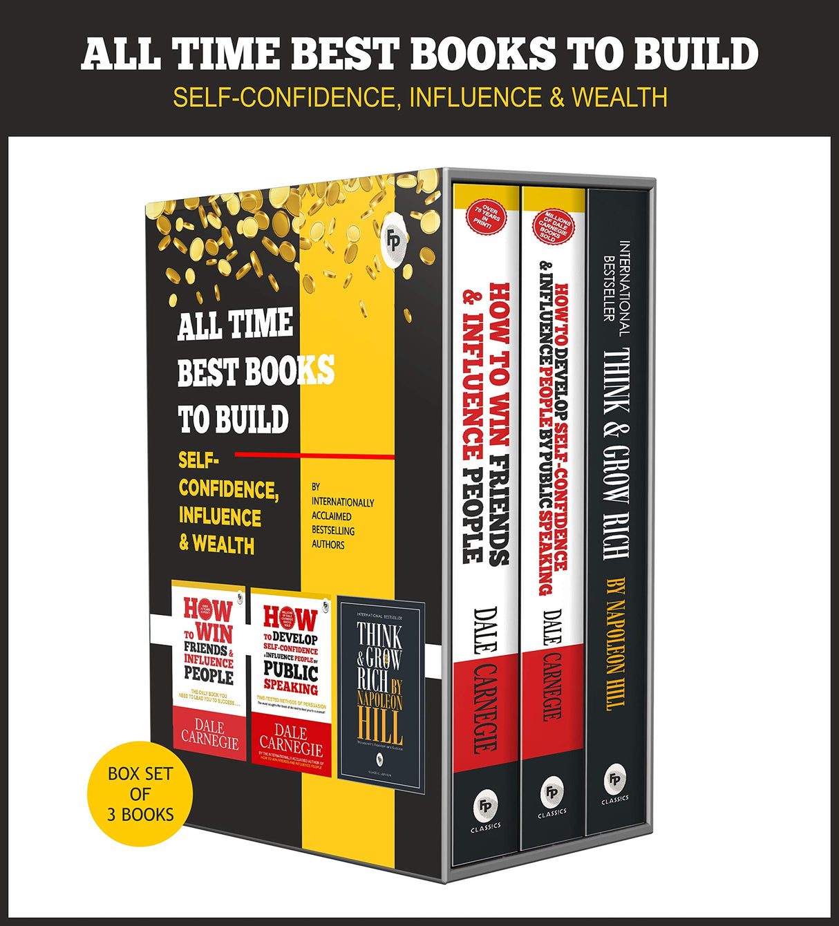 All Time Best Books To Build Self-Confidence, Influence & Wealth (Box Set of 3 Books) - Retail Maharaj