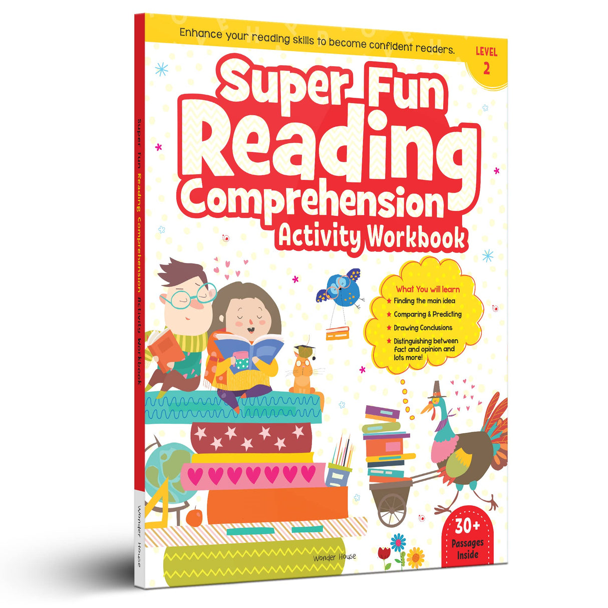 Super Fun Reading Comprehension Workbook: Level 2 | Activity Book for Kids | Ages 7–9 | Strengthen Reading & Thinking Skills with Engaging Passages - Retail Maharaj