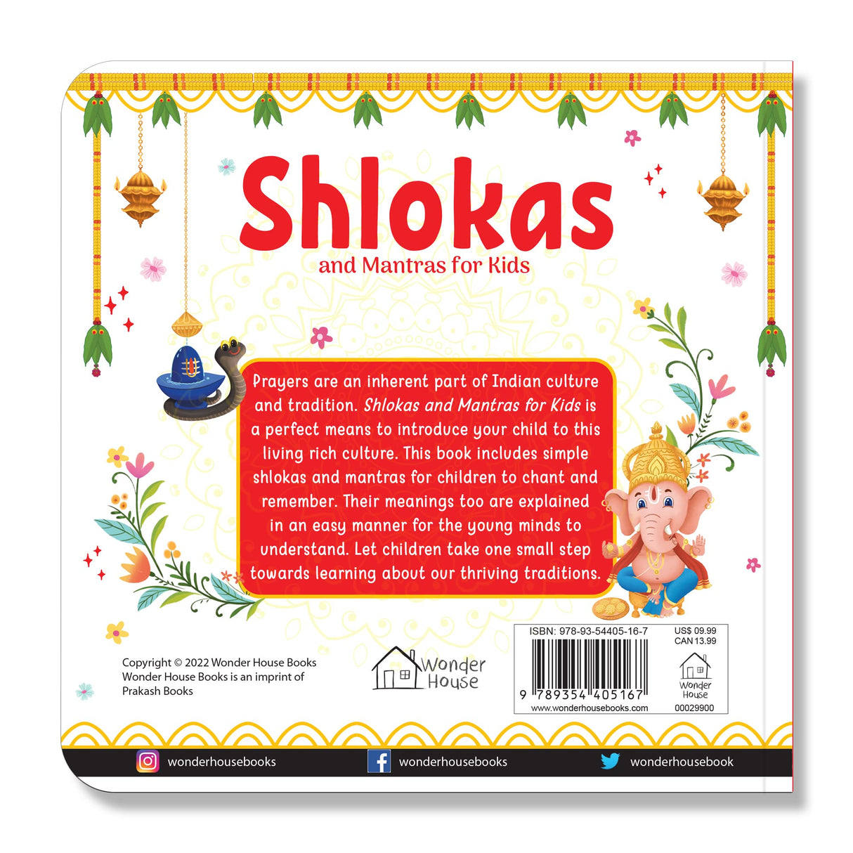 Shlokas and Mantras for Kids – Illustrated Padded Board Book: Simple Sanskrit Shlokas with English & Hindi Translations | First Spiritual Book to Teach Indian Culture, Values & Devotional Practices | Book for Toddlers, Preschoolers & Early Readers | Ages - Retail Maharaj