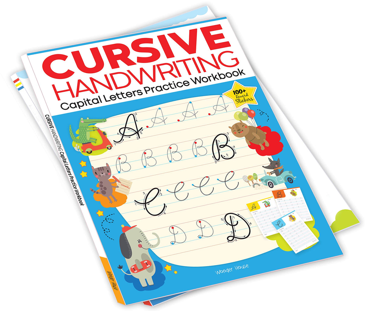 Cursive Handwriting Practice Workbook: Capital Letters | Level 1 | Ages 5–8 | Build Writing Skills with Fun Exercises - Retail Maharaj
