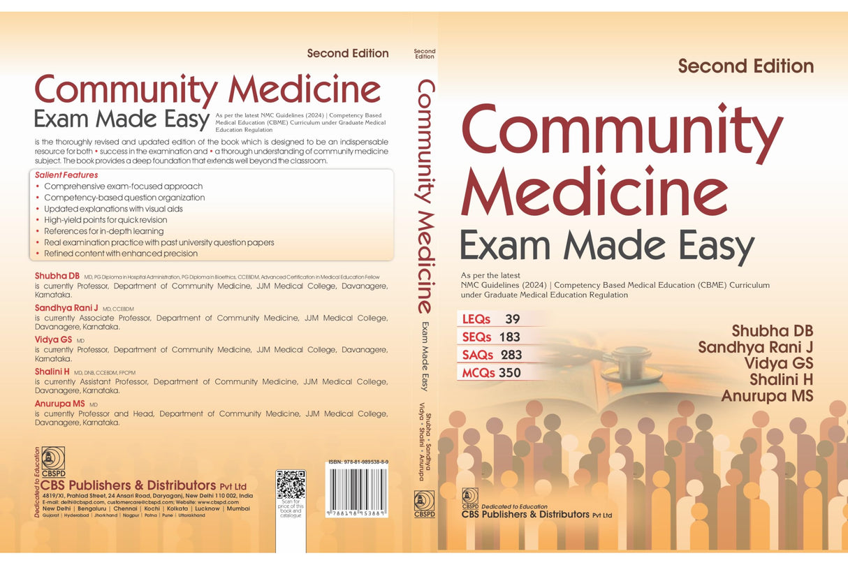 Community Medicine, 2ed. | Exam Made Easy (PB 2026) ISBN - 9788198953889 - Retail Maharaj