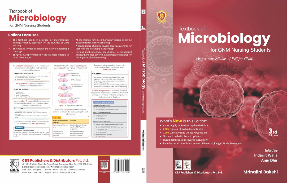 Textbook of Microbiology for GNM Nursing students, 3rd Edition - 2025 - Retail Maharaj