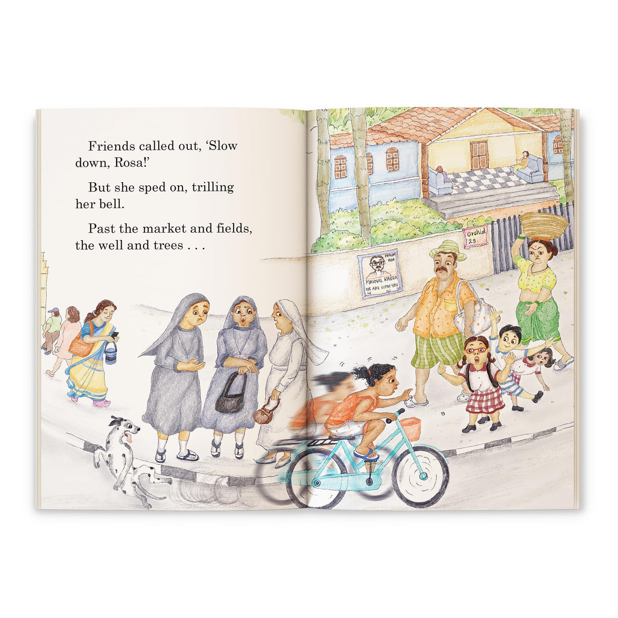 Rosa in A Rush (Hook Books): The Exciting Story of a Girl on a Quest on Her Cycle in Goa | Ages 5+ - Retail Maharaj