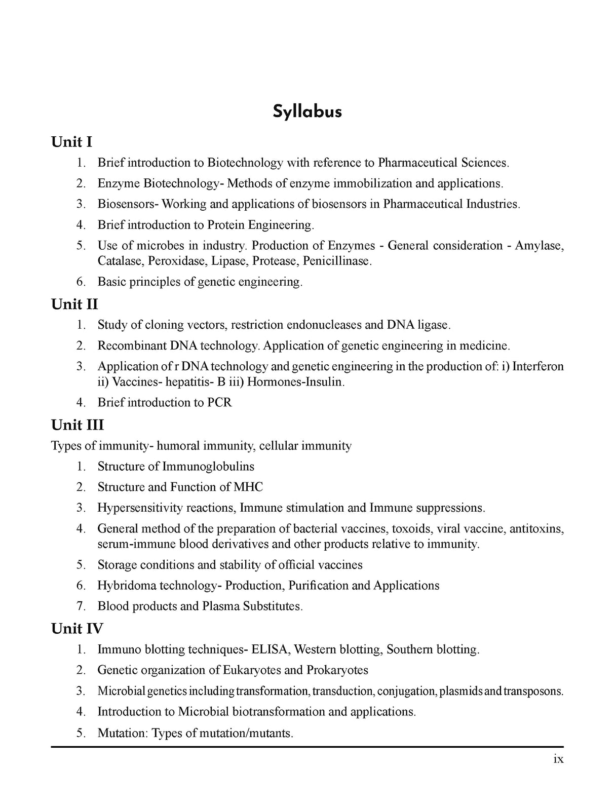 Pharmaceutical Biotechnology As Per New Syllabus by PCI for B. Pharm 3rd Year 6th Semester - Retail Maharaj