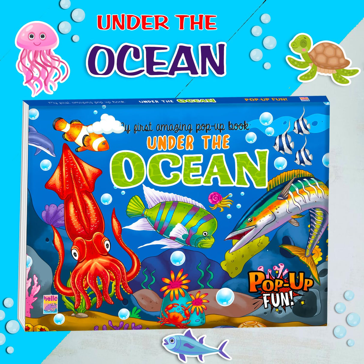 My First Amazing Pop up story Book - Under the Ocean with Bestime Fun and Colorful for Kids, Children and Toddlers - Ages 2+ Years - Retail Maharaj