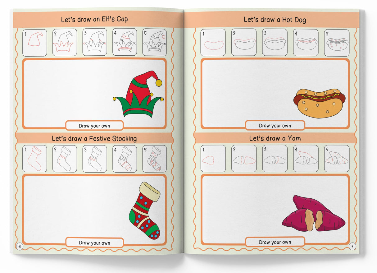 How to Draw: 101 Festive Fusion Step-by-Step Holiday Drawing for Kids | Ages 5+ | Learn to Sketch Christmas, Diwali, Eid & More | 4 Hours of Creative Joy (Activity Book for Kids) - Retail Maharaj